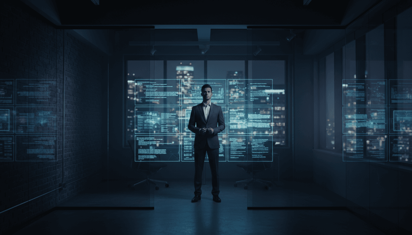 Security analyst monitoring network activity in a modern Toronto office
